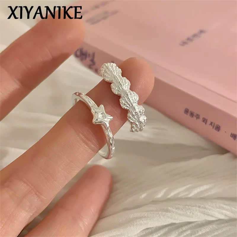 

XIYANIKE Starfish Shell Geometric Adjustable Finger Rings For Women Seaside Fashion New Jewelry Gift Party Holiday anillos
