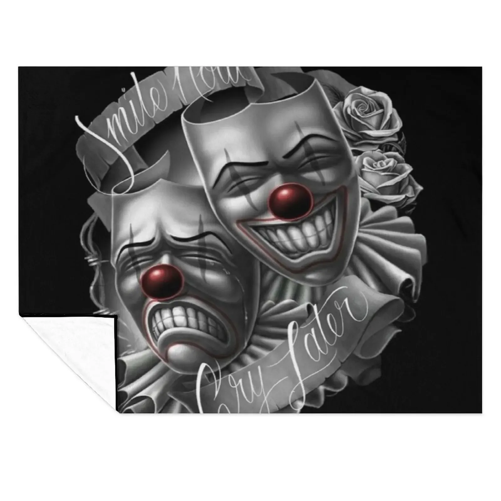 

Smile now cry later clown faces Throw Blanket Summer Beddings Bed Fashionable Kid'S funny gift Blankets