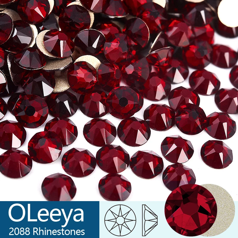 OLeeya Dk.siam SS16-SS30 High Quality AAAAA 2088 8 Big 8 Small Rhinestone Crystal Flatback Glitter Stone DIY Nail Art Decoration
