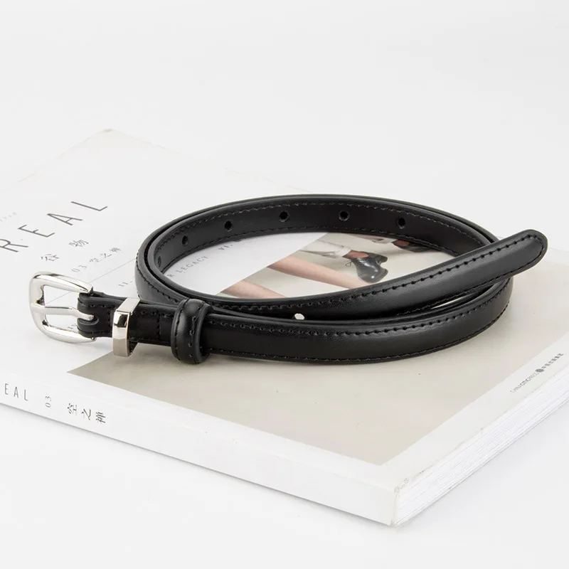 

Women's Fashion Genuine Leather Thin Belt Matching Pants Dress Pin Buckle Women's Belt