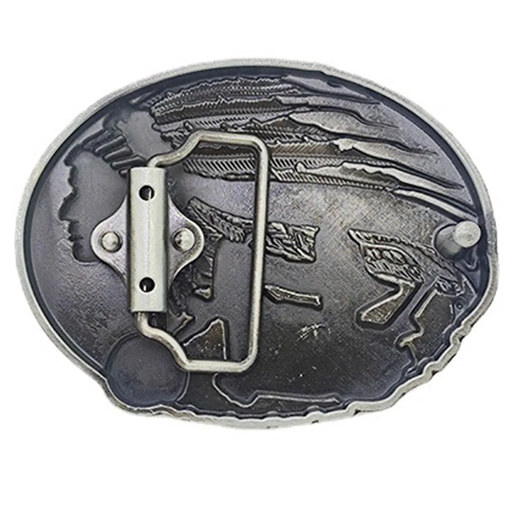 Motorcycle Pin Buckles for Belts Men Oval Retro Indian Brand Design Alloy Metal Belt Buckle Hebilla Dropshipping