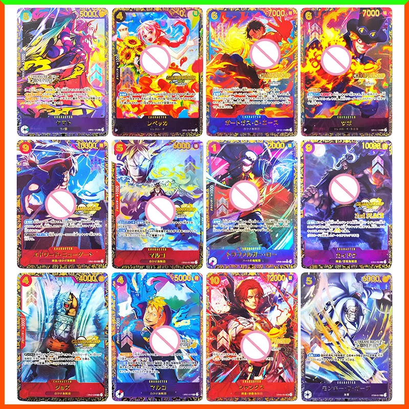 

Anime ONE PIECE DIY ACG Kaidou Sabo Ace Law Shanks Rebecca Marco Newgate Yamato Collectible Cards Toys for boys Birthday Gift