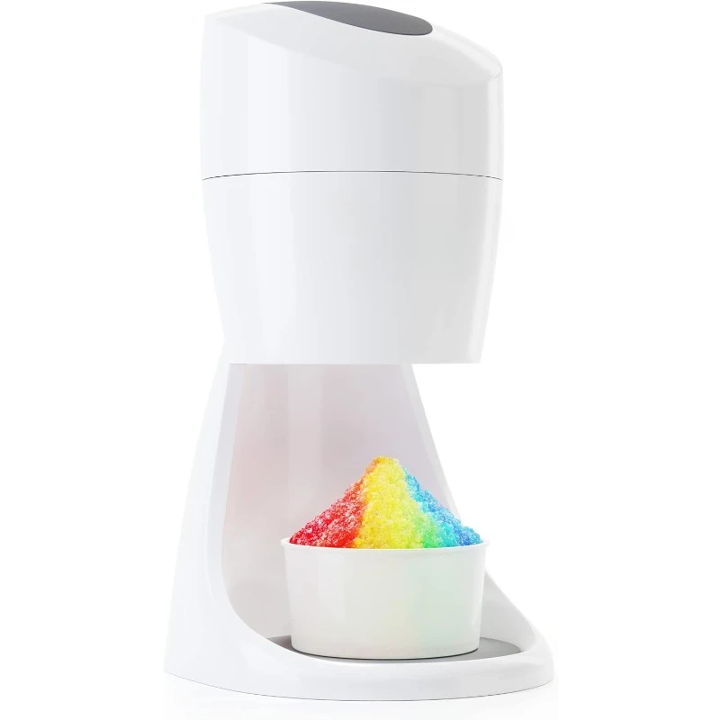 Shaved Ice S900A Snow Cone an Mold Cups, Non-slip Mat, Instruction Manual, 1-year Manufacturer’s Warranty, 120V, White