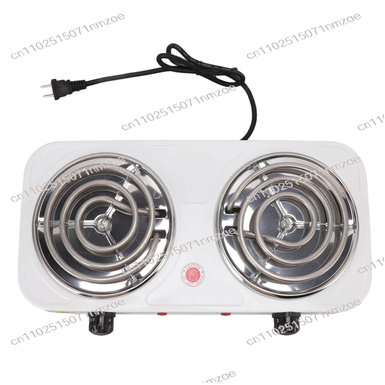Electric Countertop Stove 2000W 2 Burner Overheat Protection Portable Cooking Stove Hot Plate US Plug 110V for Home RV