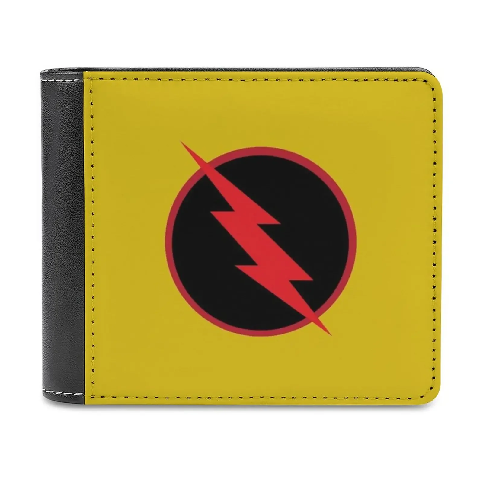 Reverse Flash Leather Wallet Men Classic Black Purse Credit Card Holder Fashion Men'S Wallet Flash Villain Geek Superhero Unisex