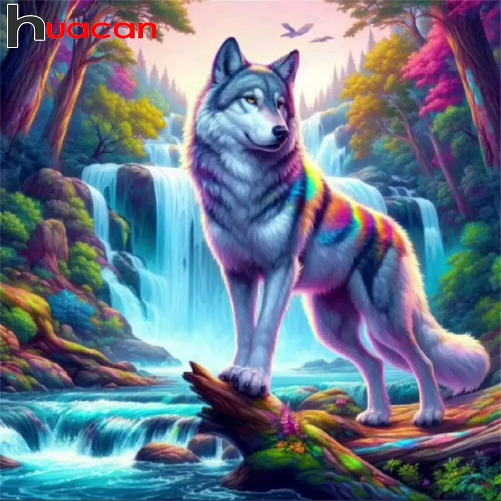 Huacan Diamant Malerei Tier Hund Neuheiten Diamant Mosaik Cartoon Mirroe Kunst Wohnkultur Diy Geschenk Strass Bilder