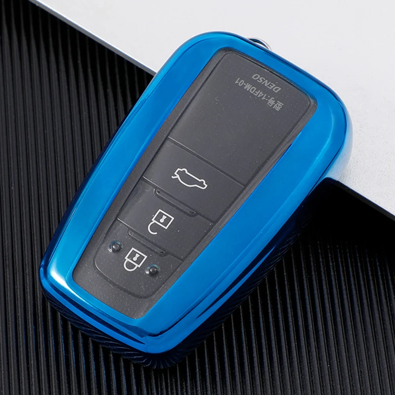 TPU Car Remote Key Case Cover Shell Fob For Toyota CHR Camry Corolla RAV4 Highlander C-HR Prius Land Cruiser Prado 2 3 4 Button