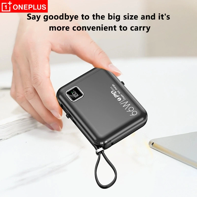 بنك طاقة OnePlus 50000mAh 66W فائق السرعة للشحن بسعة كبيرة يأتي مع بنك طاقة قابل للفصل بسلكين لهاتف IPhone Samsung #2