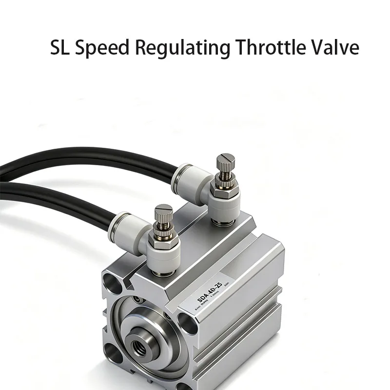 SL series pneumatic throttle valve industrial adjustable air pipe quick connector SL6-01 flow speed control valve