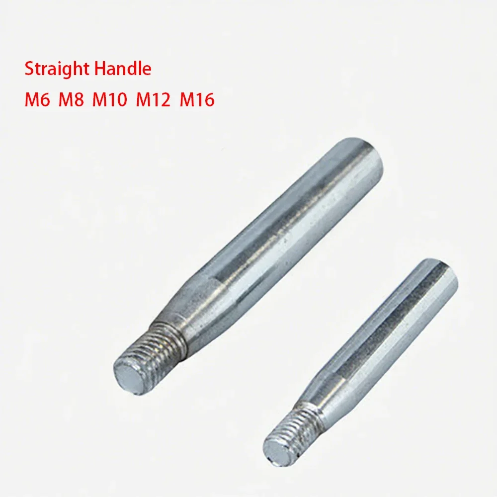 1-3Pcs Dia M6 M8 M10 M12 M16 Cast Iron Chrome Plated  Handle Straight Handle/rotating Handwheel Handle Milling Machine CNC Tool
