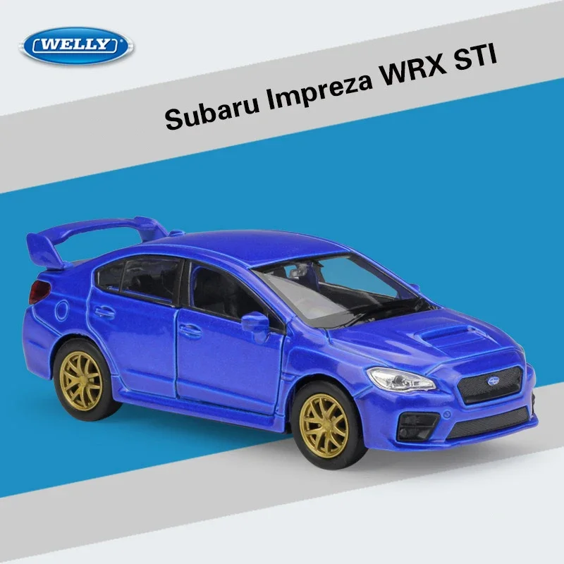 

Модель автомобиля WELLY 1:36 SUBARU Impreza WRX STI из сплава, подходит для детских игрушек и коллекций