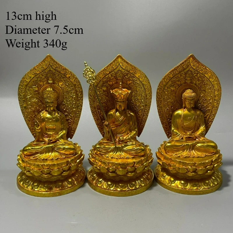 Little Fairy/Antique Bronze Gilt Bronze Western Three Saints Statue Buddha Statue Ornaments Home Ornaments Crafts Gifts