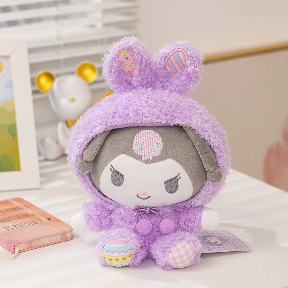 

Sanrio Cute Rabbit Kuromi Melody Hellokitty Cinnamoroll Plush Toys Homdecor Cartoon Stuffed Dolls Lovely Soft Plushie Toys