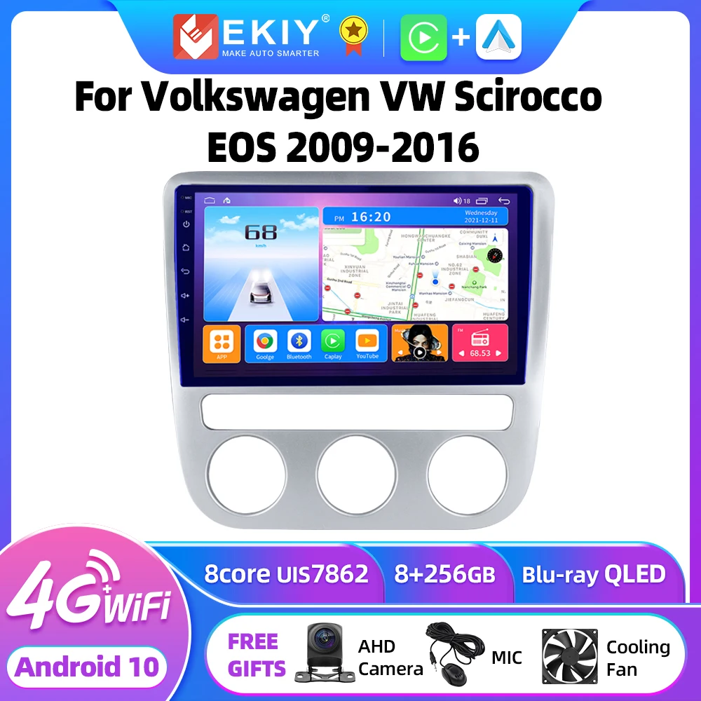 

EKIY T7 Android 10 Car Radio For Volkswagen VW Scirocco EOS 2009-2016 Multimedia Video Player Navigation Carplay Auto No 2din HU