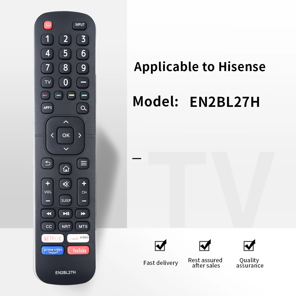 ZF applies to New Original EN2BL27H Remote Control For Hisense Smart TV with NETFLIX YouTube ClaroVideo Prime Video Apps 433 MHz