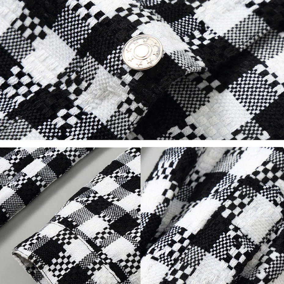 Plaid Jacket Men 11XL 10XL Plus Size Cargo Jacket Coat Spring Autumn Plaid Jackets Male Big Size Outerwear