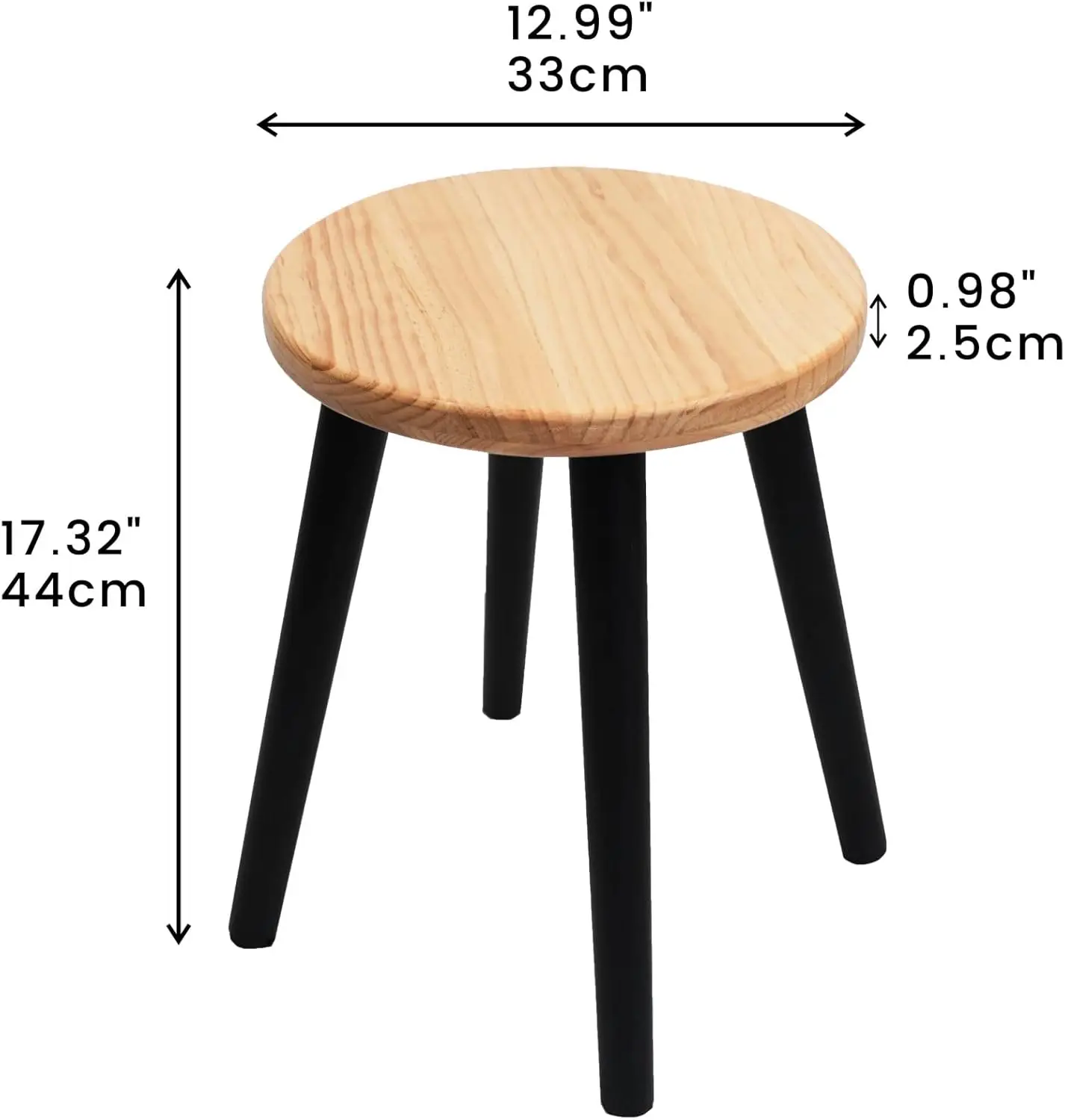 

[Pj Collection] Natural Wood Stool, With Portable And Detachable Legs, Handcrafted Wood Stool, Lightweight Stool,Step