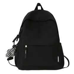 Fashion Casual Backpack Simple Solid Color Backpack Japanese Schoolbags College Students Junior High School Students Backpack