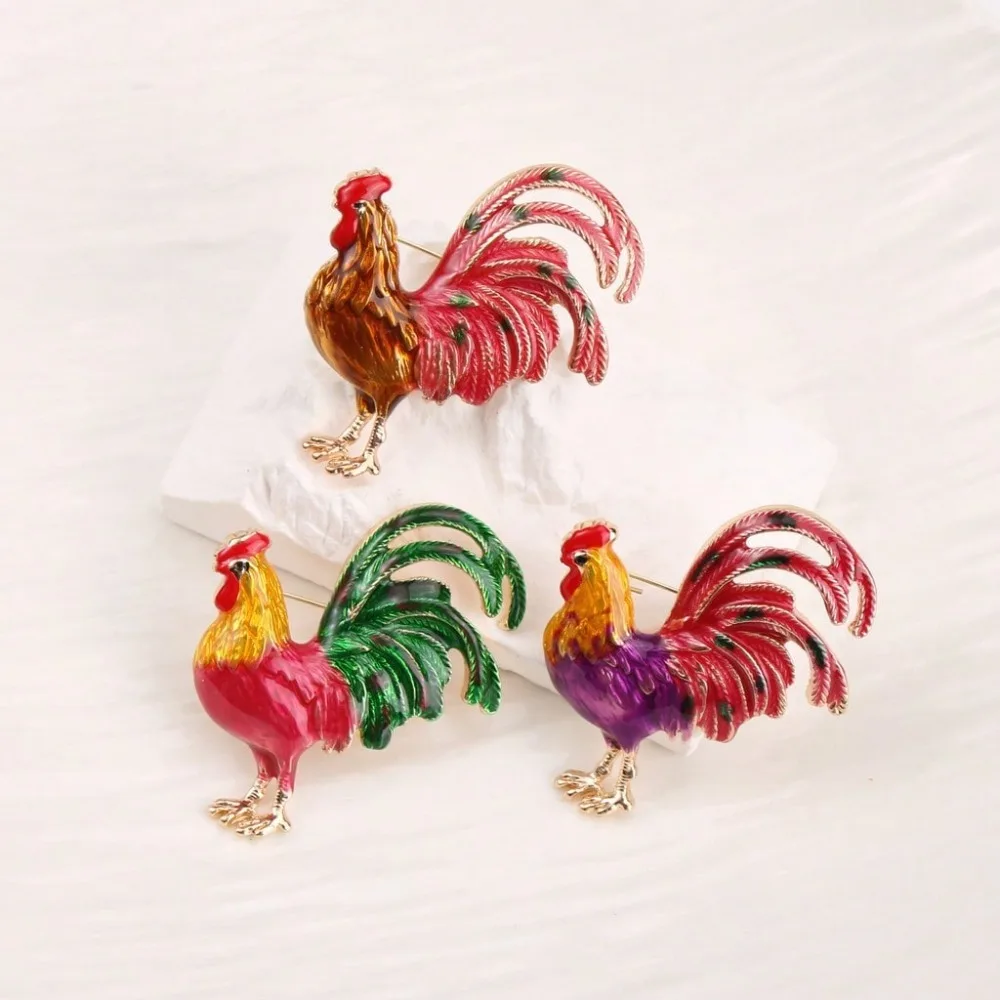 Simple And Creative Rooster Brooch - Cartoon Series - Shirt Pin - Fashion Accessory - Badge