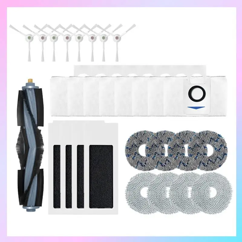Abrg-para ecovacs deebot t20/t20 max/t20 pro acessórios principal escova lateral mop pano filtro hepa saco de pó substituição
