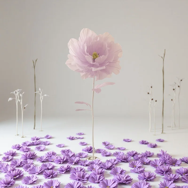 

66.9" Wedding Giant Flowers for Decoration Peony Large Floor Standing Life Size Flower Decor Party Banquet Background Home Decor