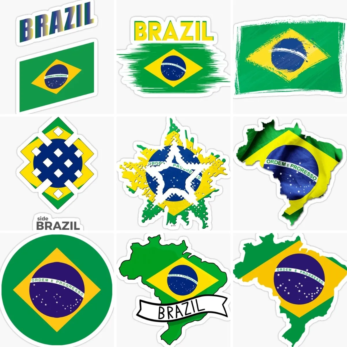 

Brazil Flag Map Emblem Creative Stickers Car Window Truck Racing Motorcycle Bicycle Wall Table Boat PVC Decal Assecories
