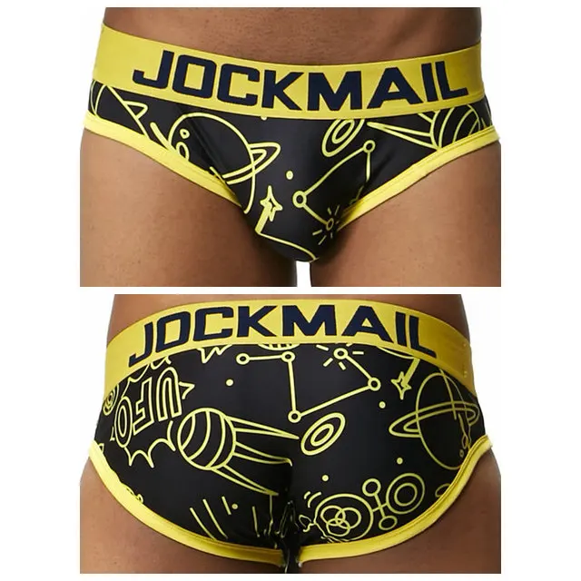 JOCKMAIL printing Men Underwear Sexy Men Briefs Breathable Mens Slip Cueca Male Panties Underpants Briefs Gay Underwear