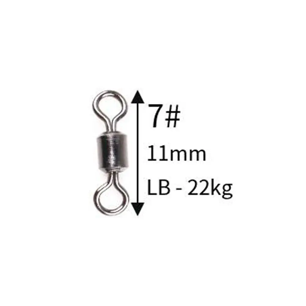 

Ring Stainless Steel Barrel Fishing Accessories Fishing Rolling Swivel Fishing Gear Ring Swivel Connector Ball Bearing Barrel