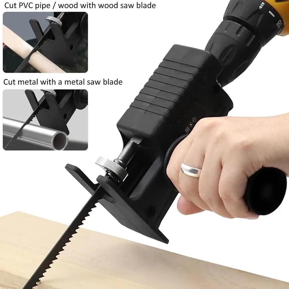 Portable Reciprocating Saw Adapter Electric Drill To Electric Saw For Wood Metal Cutting Tool With Saw Power Tools Access L5R6