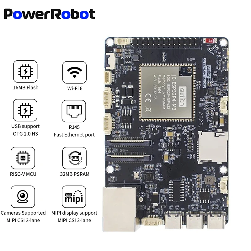 ESP32 P4 And ESP32 C6 32MB PSRAM 16MB Flash Development Board ESP32P4 Development Board ESP32C6 Module Smart Board