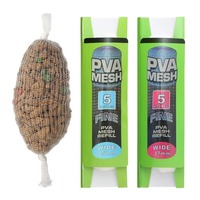 25mm 37mm 44mm PVA Bag 5M/20M Soluble PVA Mesh Refill Carp Fishing Feeder Fishing Lures Refill Rig Hook Bait Wrap Bags