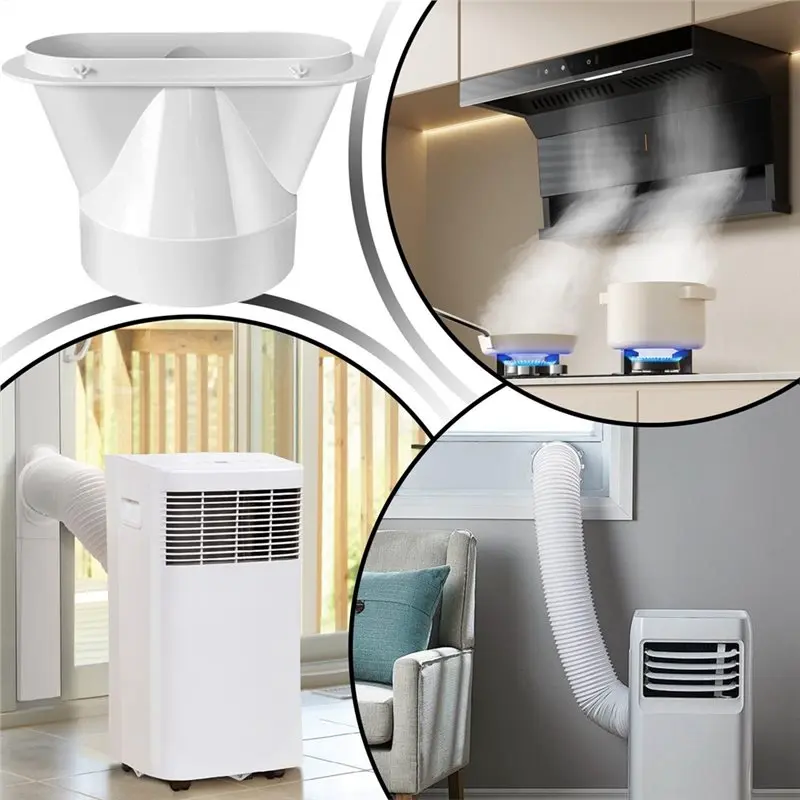 Homeparts Portable Air Conditioner Hose Adapter Flat Window Tube Coupler Air Conditioner Exhaust Hose Coupler