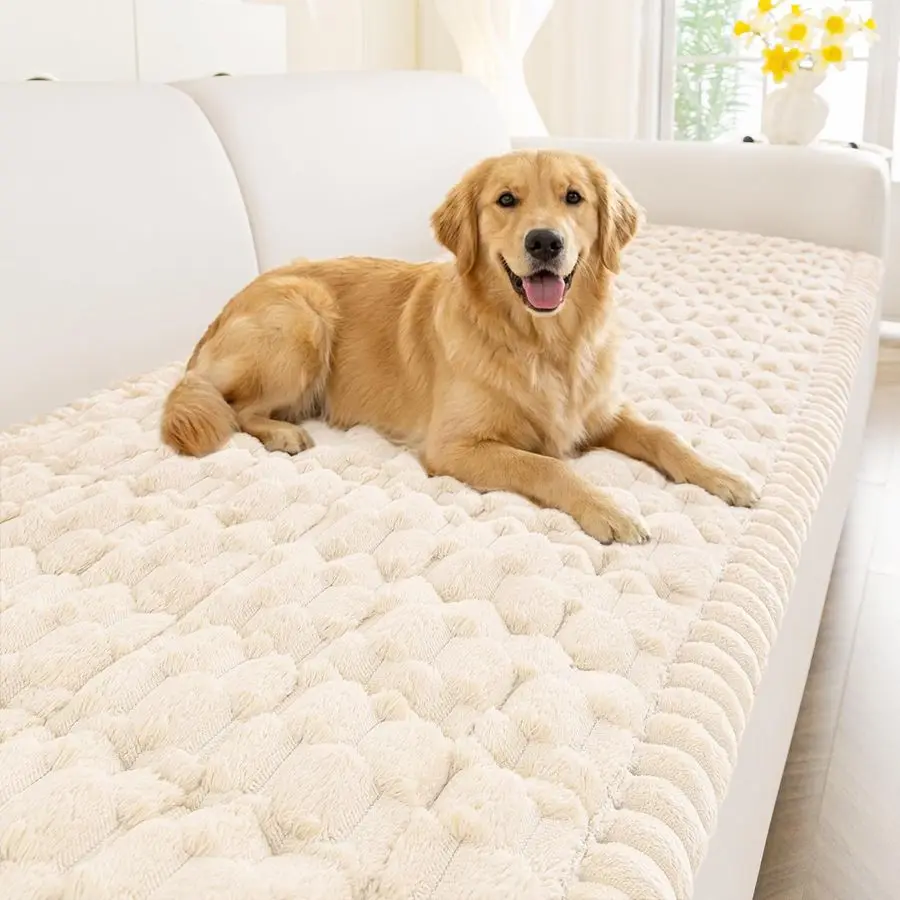 

Couch Covers for Dogs Washable, Non Slip Fuzzy Pet Couch Covers for Sofa, Soft Thick Sofa Slipcovers Furniture Protector Pet Fri