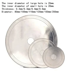 1pcs 80mm-200mm Diamond Cutting Disc Super Thin Saw Blade Wheel Glass Stone Jewelry