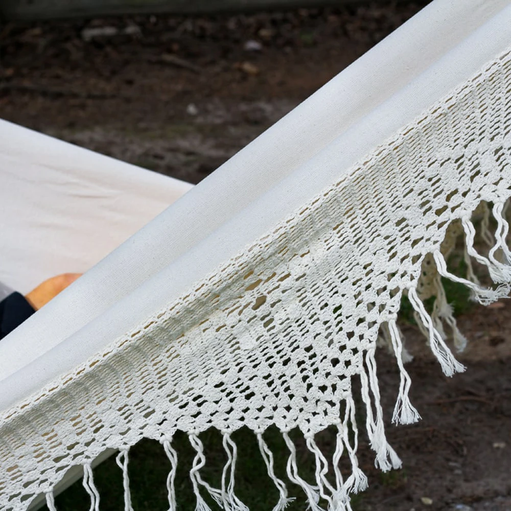 Hamac en macramé brésilien pour 2 personnes, 300kg Maximum, grande chaise à pampilles, filet de balançoire, intérieur/extérieur