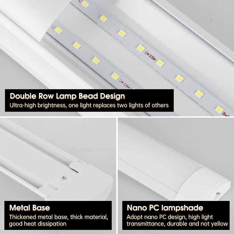 Barra de luz LED Luz de banheiro 220v 10W 20W Iluminação doméstica Lâmpada de teto Iluminação interna Lâmpada de escritório de economia de energia