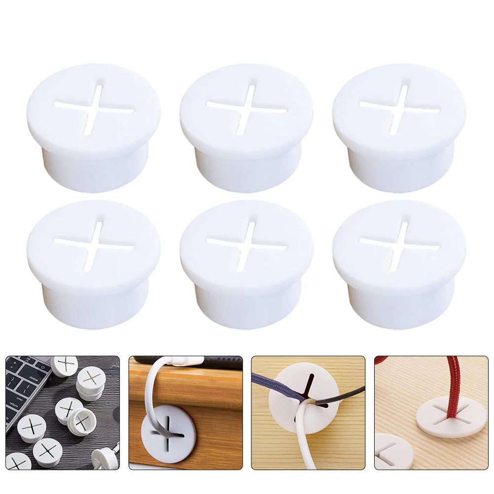 

15 Pcs Silicone Cable Hole Cover Desk Organizer Cord Furniture Wire Holder Plug Grommet Tidy Rubber Pass Through