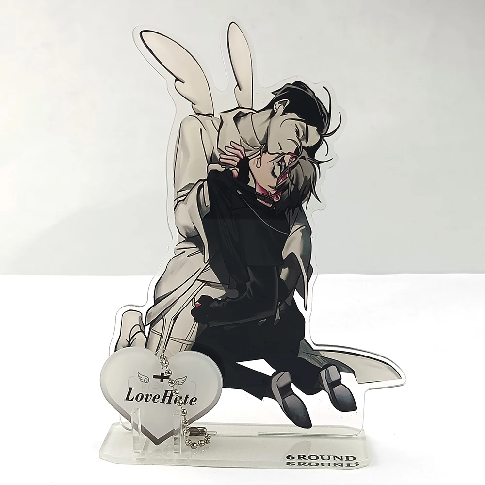 Anime AlienStage Acrylic Action Fingure Stand Black and White Table Room Decoration Toys Kids Friends Bestie Kids Brithday Gift