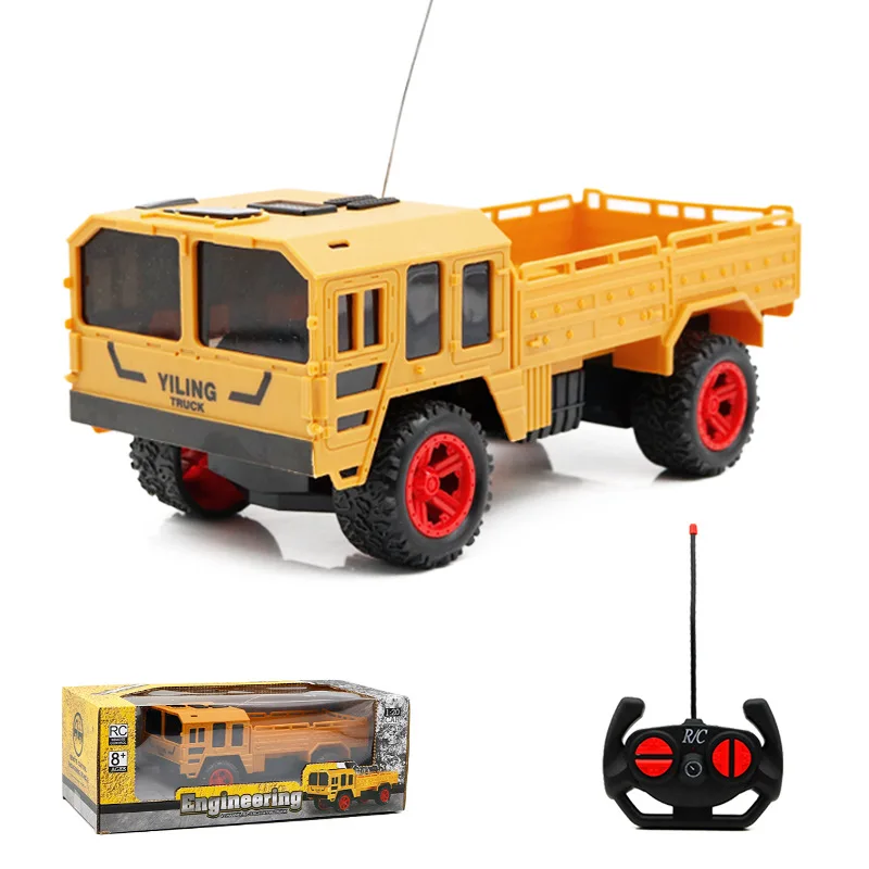 1:24 6ch Rc Drifting Military Truck Toy  Boy Engineering Car Plastic Simulation Remote Control Car Model For Kids Birthday Gift