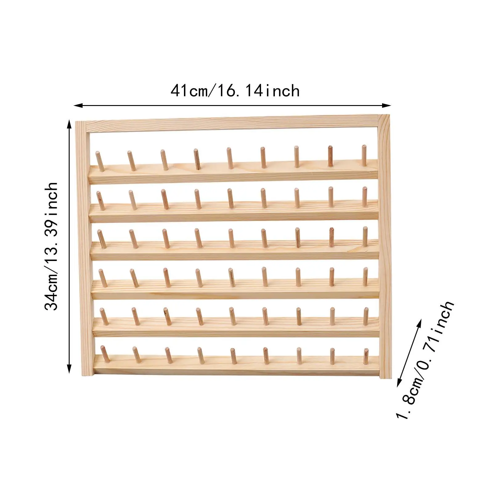 Stojak na nici Wielofunkcyjny schowek na szpulę bawełnianą Uchwyt na nici Organizator Stojak na nici Drewniany uchwyt na nici Montowany na ścianie