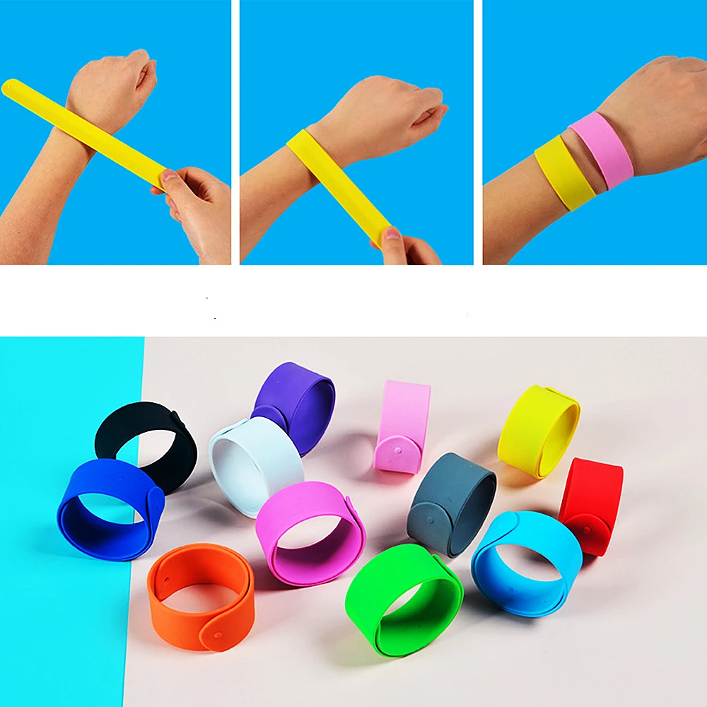 5/10 Pcs 21.5cm Cute Slap Wristbands for Kids Birthday Wedding Party Guest Gifts Carnival Christmas Party Gifts Classroom Prizes