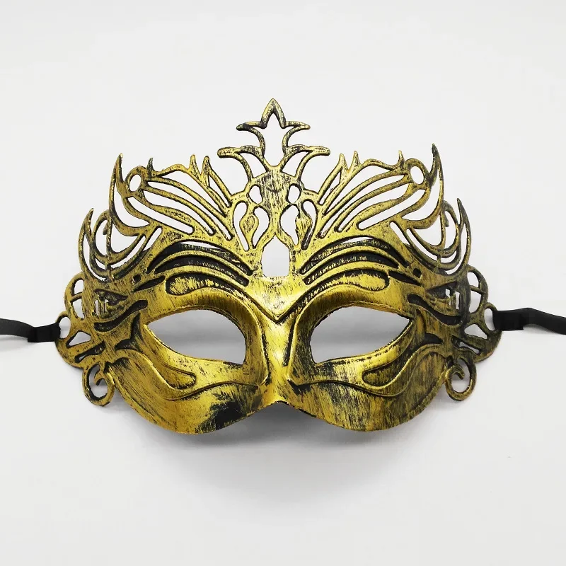 

Halloween Horror Prom Party Knight Mask Retro Jazz Mask Antique Half Face Noble Mask Decorative Men's Style