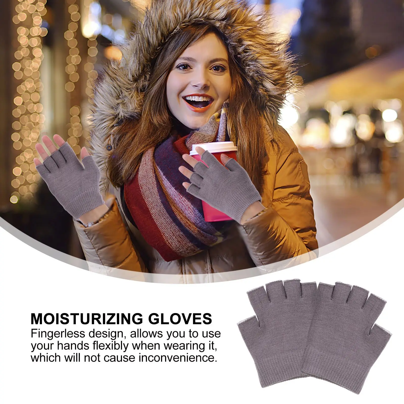 

2Pairs Moisturizing Cream Dry Hands Treatment Comfortable Gel Moisturizing Spa Gloves Gel Gloves Spa Hand Care