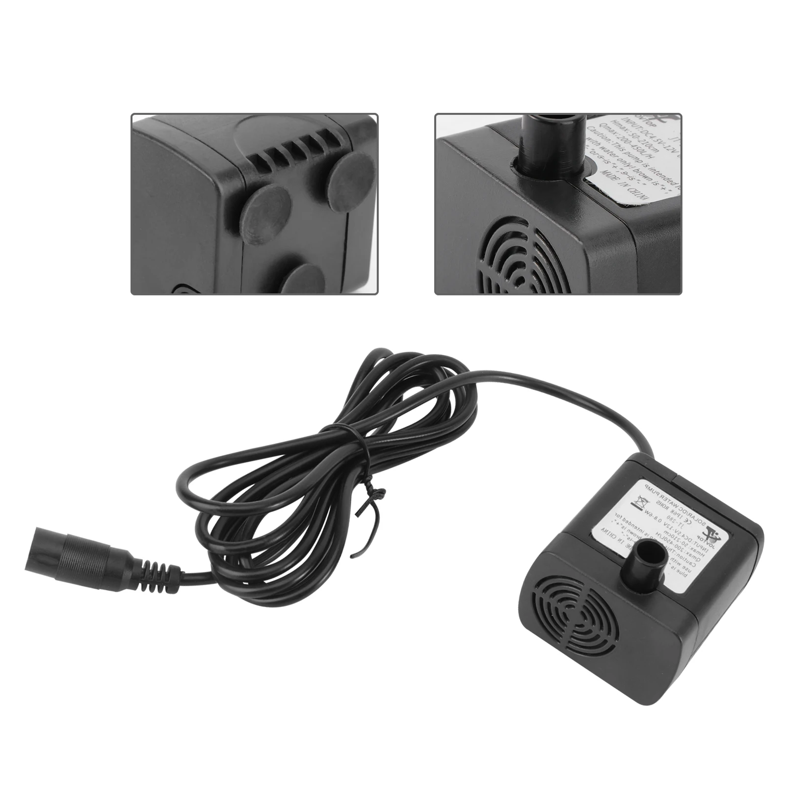 

12V DC Water Pump Compact Detachable for Fountains Aquarium Ponds Fish Tank Hydroponic Systems Low Power Quiet