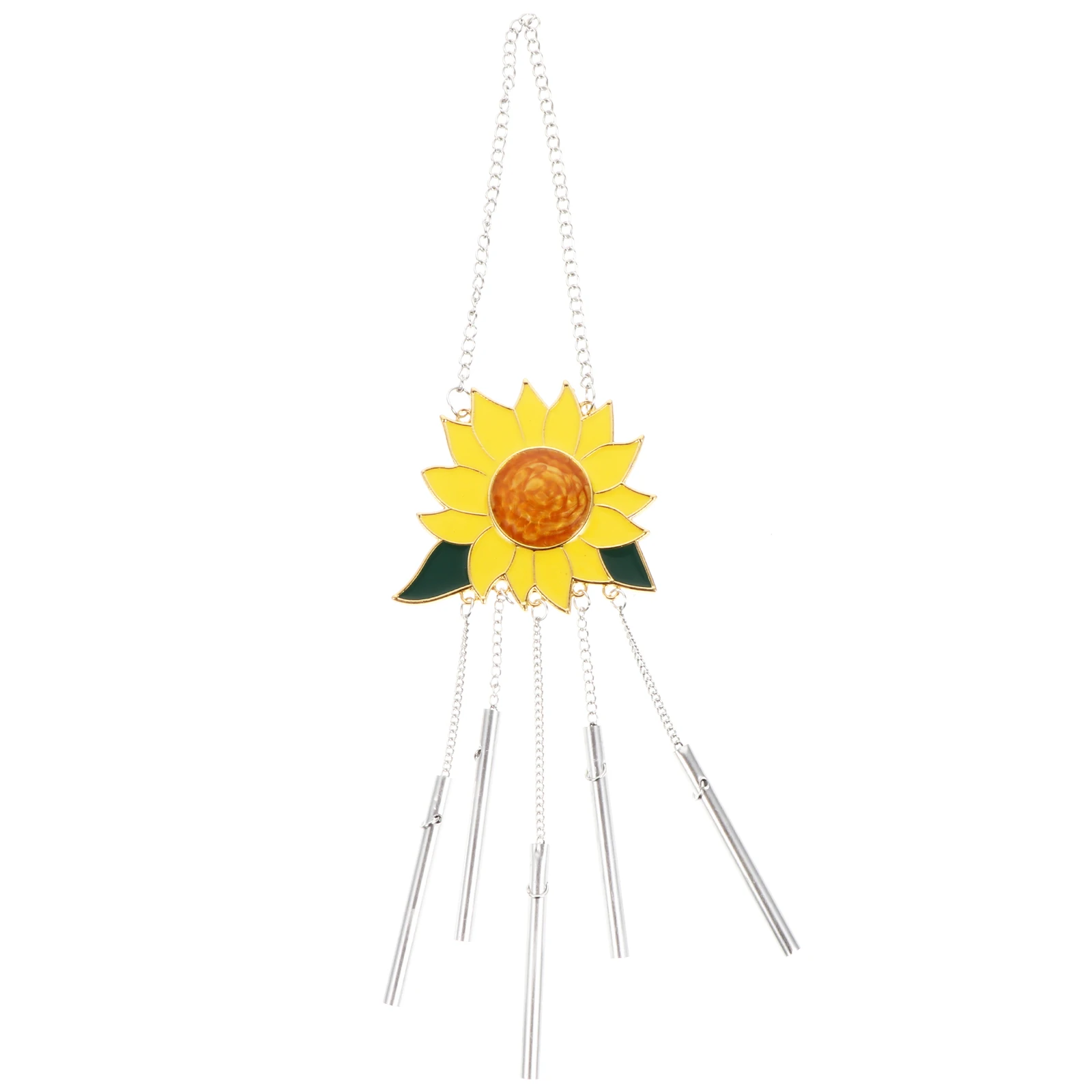 

Outdoor Alloy Flower Wind Bell Sunflower Home Decor Indoor Yellow Chime Hanging Chimes