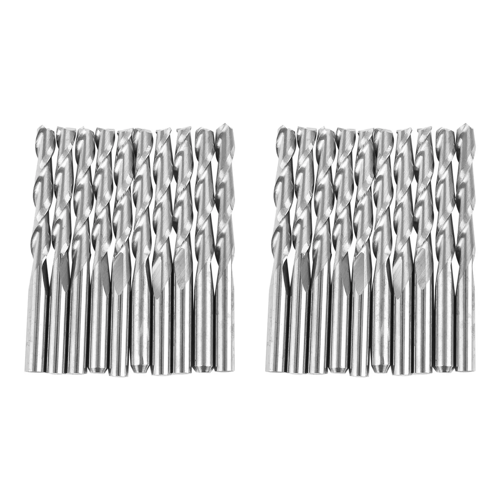 

【Hot-Selling!】20Pcs 1/8 Inch 3.175Mm Carbide CNC Double Two Flute Spiral Bits End Mill Router 22Mm