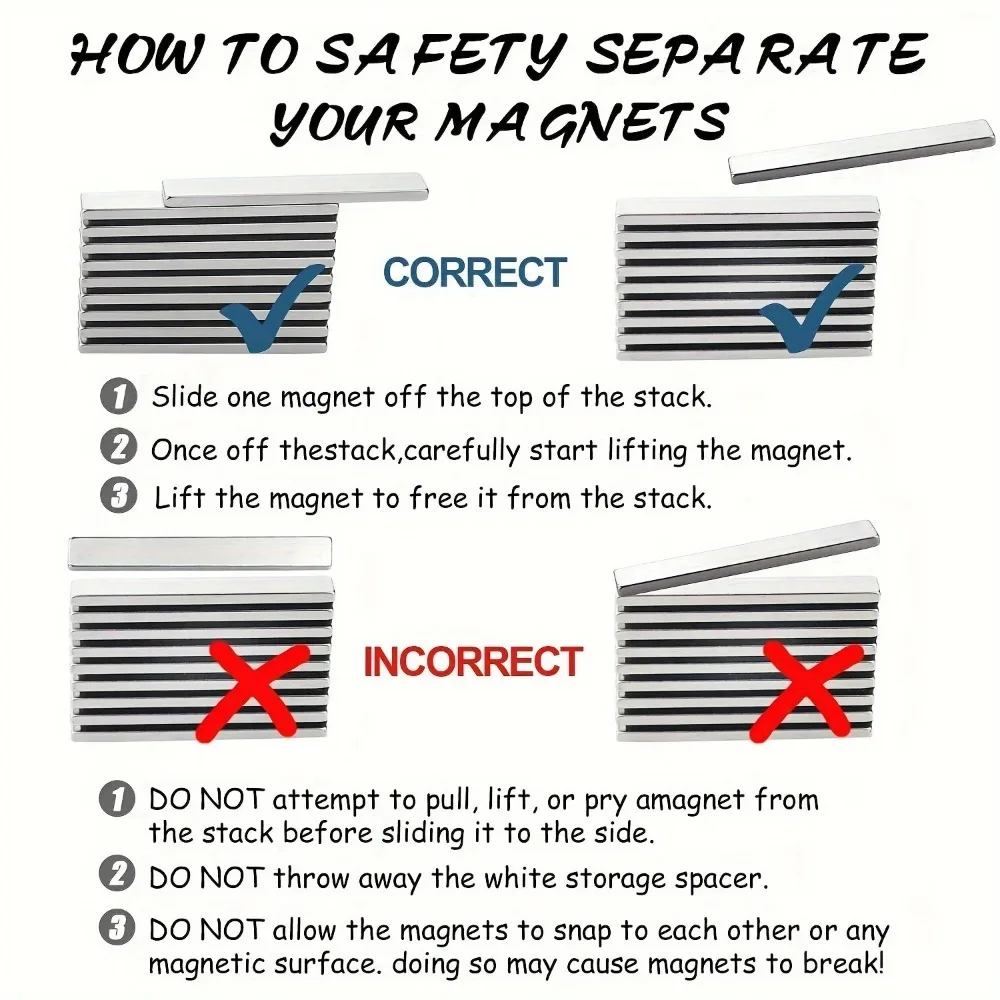 20x5x2. Barra magnética de 30 peças, ímãs retangulares pequenos, ímãs multiuso para geladeira, cozinha