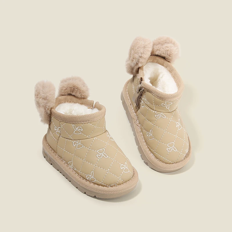 

Детские хлопковые ботинки, зимние Утепленные теплые хлопковые ботинки для мальчиков и девочек, детская обувь для малышей, зимние ботинки