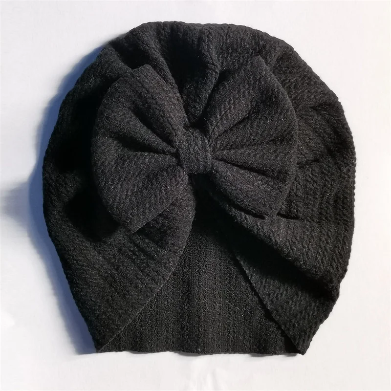 Chapéu Turbante com Grande Bowknot, Boné De Malha, Gorro Bonnet, Chapéus Do Bebê Do Hospital, Headwraps Knot para Crianças e Bebês, Bonito