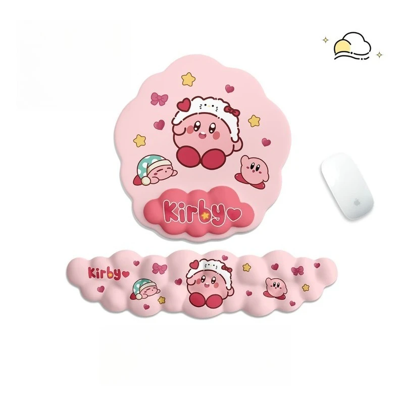 

Kirby Mouse Pad Wrist Rest Gaming Keyboard Mouse Pads Keyboard Hand Rest Soft Silicone Wrist Support Hand Pillow Kawaii Mousepad